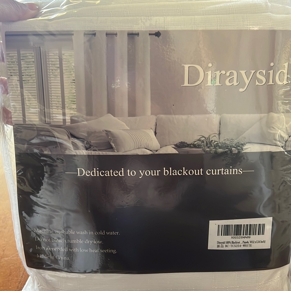 (2 sets) ** Brand New** White Blackout Curtains W52x L54